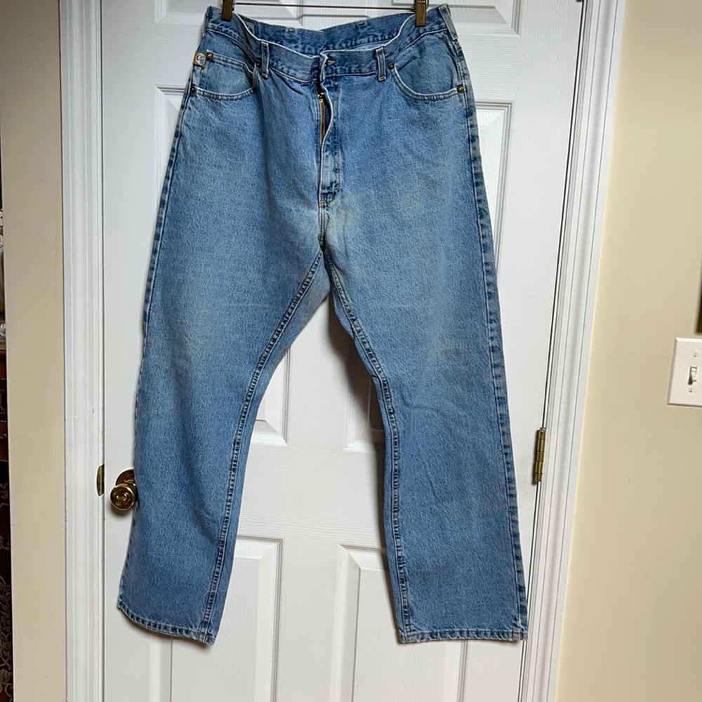 Lee Dungaree Straight leg blue jeans 40x32